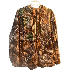 RealTree Mens Camouflage Outdoor hunting Full Zip Work wear Jacket Sz Large